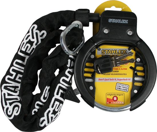 Stahlex Ringslot met insteekketting - 90 cm - Canvas beschermhoes - Beveiligingssleutel van Stahlex — afbeelding 5