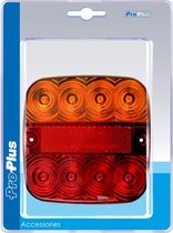 Pro Plus Achterlicht Aanhangwagen - Caravan 12 Volt - 5 Functies - 107 x 107 mm - 8-LED - blister