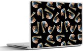 Laptop sticker - 14 inch - Meisje met de parel - Patroon - Vermeer - 32x5x23x5cm - Laptopstickers - Laptop skin - Cover