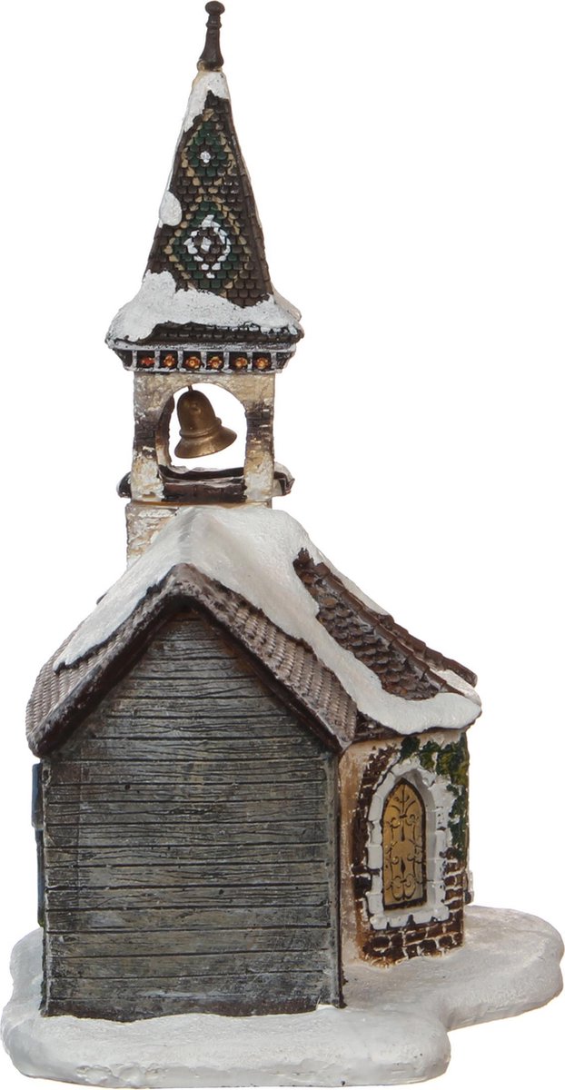 LuVille Kerstdorp Miniatuur Kerk St. Charlier - L17 x B14 x H24 cm – foto 4