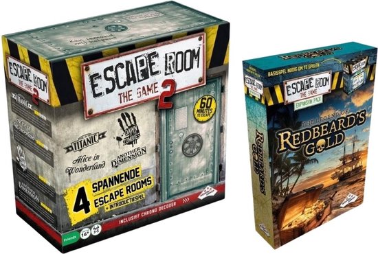 Afbeelding van het spel Spellenbundel - 2 Stuks - Escape Room - The Game basisspel 2 & Uitbreiding Redbeard's Gold