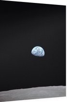 Earthrise viewing Earth from space (ruimtevaart) - Foto op Dibond - 30 x 40 cm