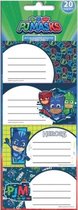 etiketten PJ masks junior papier groen 20 stuks