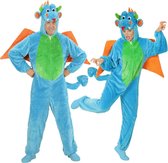 Draak Kostuum | Fantasie Onesie Pluche Draak | Vrouw | Large / XL | Halloween | Verkleedkleding