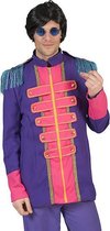 Funny Fashion - Beatles Kostuum - Beatles Lonely Hearts Club Band Jas Paars Man - Paars - Maat 56-58 - Carnavalskleding - Verkleedkleding