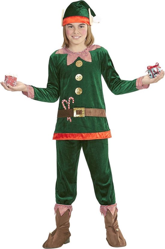 Kerst & Oud & Nieuw Kostuum Elfje Van De Kerstman Kind Kostuum Maat 128 Kerst