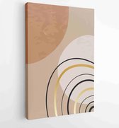 Canvas schilderij - Earth tones organic shape Art design for poster, print, cover, wallpaper, Minimal and natural wall art. Vector illustration. 4 -    – 1839106042 - 50*40 Vertica