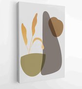 Canvas schilderij - Marble art design with abstract shape and gold pattern. Design for print, cover, wallpaper, Minimal and natural wall art. 3 -    – 1843024795 - 80*60 Vertical