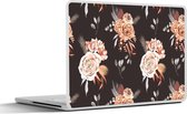 Laptop sticker - 17.3 inch - Bloemen - Bladeren - Natuur - 40x30cm - Laptopstickers - Laptop skin - Cover