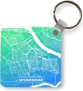 Sleutelhanger - Uitdeelcadeautjes - Stadskaart - Spijkenisse - Blauw - Plastic