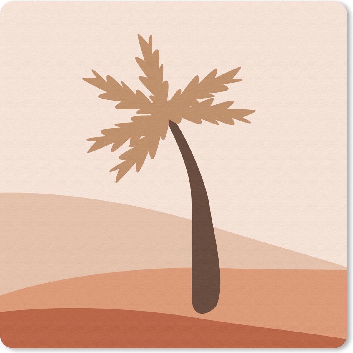 Muismat 30x30 cm - Mousepad Zomer - Palmboom - Abstract - Muismatten