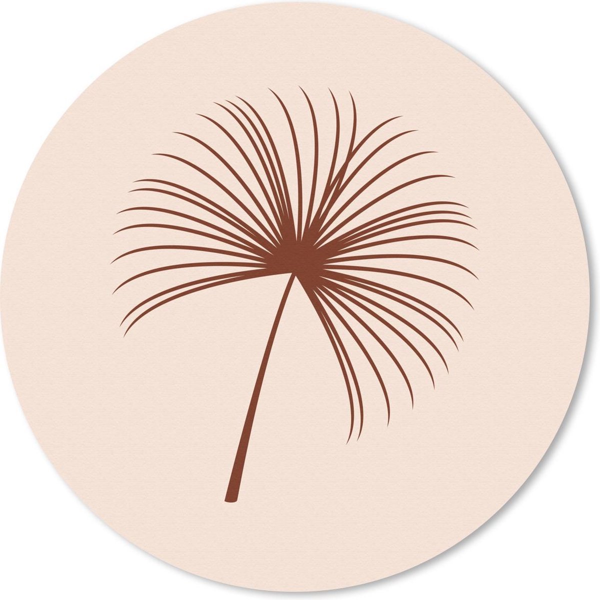 Muismat rond 40x40 cm - Mousepad Zomer - Plant - Pastel - Ronde muismatten