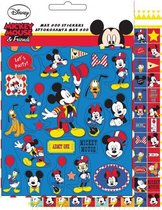 stickers Mickey & Friends 23 cm vinyl blauw 600 stuks