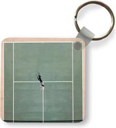 Sleutelhanger - Uitdeelcadeautjes - Tennis - Veld - Groen - Plastic