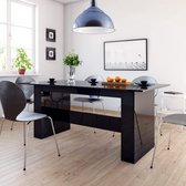 Medina Eettafel 180x90x76 cm spaanplaat hoogglans zwart