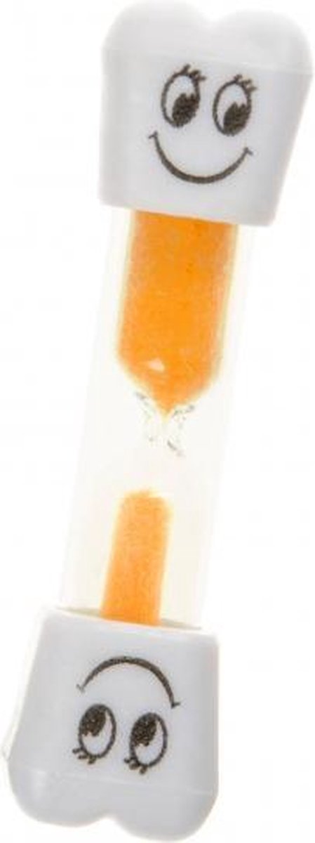 zandloper smiley oranje drie minuten 9,5 cm