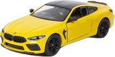 auto BMW M8 Competition Coupe 12,5 cm 1:38 staal geel