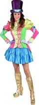 Magic By Freddy's - Circus Kostuum - Kakelbonte Circus Directeur Jas Vrouw - Multicolor - Large - Carnavalskleding - Verkleedkleding