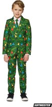 Suitmeister Christmas Green Tree Light Up - Kids Pak - Kerst Outfit met lichtjes - Groen - Maat M