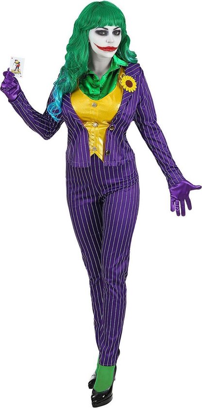 Widmann - Joker Kostuum - Zwaar Gestoorde Joker Batman Vrouw - paars - Small -... | bol.com