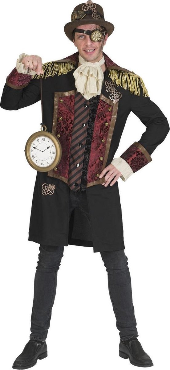 Fashion - Kostuum - Steampunk Jules Verne Jas - Man - rood,bruin,zwart... bol.com