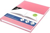 dummyboek hardcover A5 karton/papier roze 80 vellen
