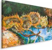 Schilderij - Zonnebloemen (print op canvas), multi-gekleurd, 4 maten, premium print