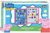 magneetbord Peppa Pig junior 30 cm roze/blauw/wit 37-delig