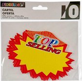 promotiestickers top 10 x 14 cm papier geel 10 stuks