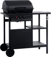 Everest Gasbarbecue met 3-laags zijtafel zwart