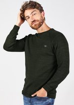 Gabbiano Trui Tricot Met Melangestructuur 611719 Army 502 Mannen Maat - 3XL