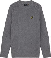 Lyle & Scott Flecked Fishermand Rib Jumper Mid Grey Marl