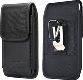 Riem Holster Case - Phone Pouch case vertical Nylon Holster 4.7 Apple iPhone 13 Mini/ 12 mini 11 Pro / Xs / 8 / 7 / 6(s) Zwart