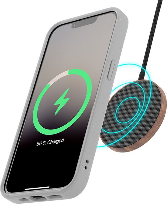 Woodcessories Bio Case MagSafe coque de protection pour téléphones portables 17 cm (6.7") Housse Gris