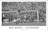 Walljar - NAC Breda - Feyenoord '69 - Zwart wit poster