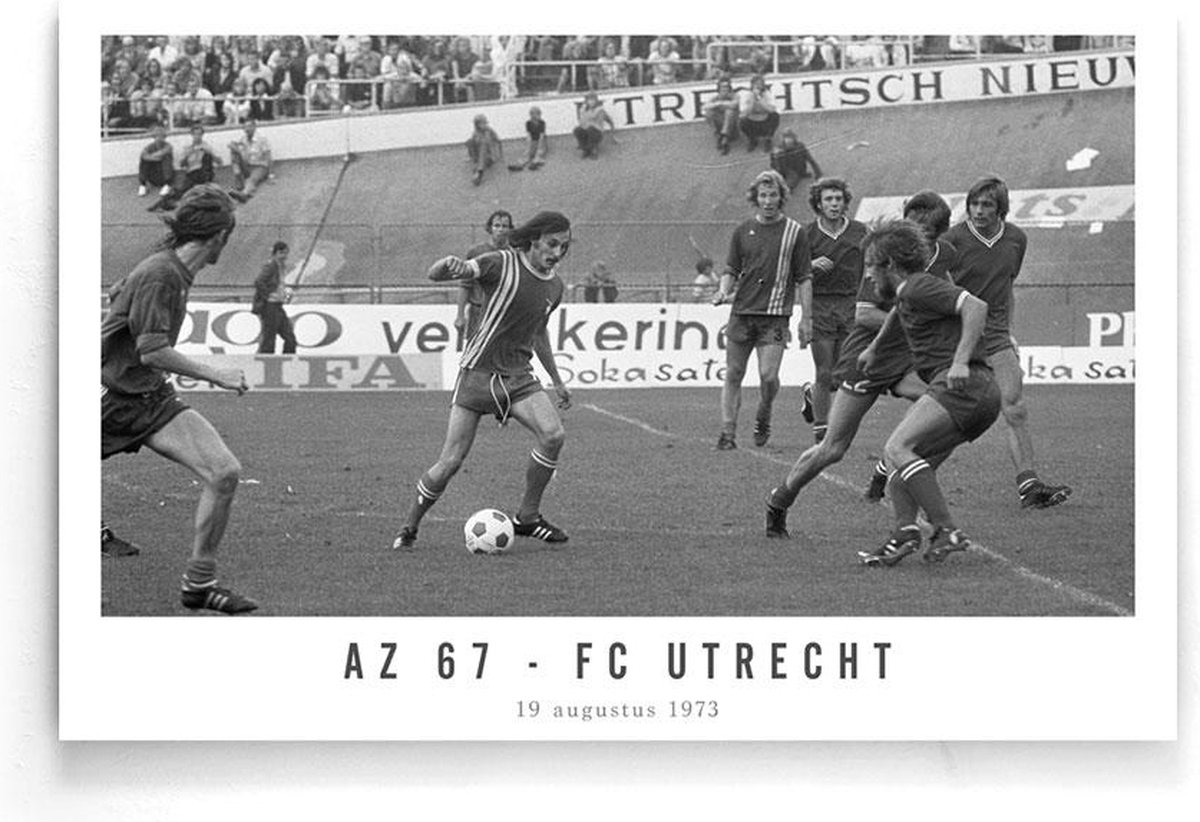 Walljar - FC Utrecht - FC Twente '73 - Zwart wit poster