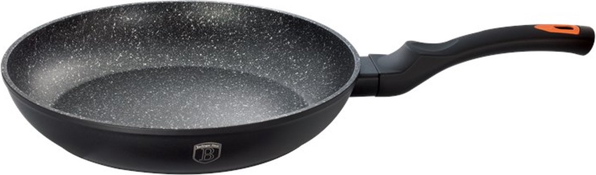Berlinger Haus Granit Diamond Line - Granieten Koekenpan - Ø20cm - Zwart/Oranje - Soft Tou