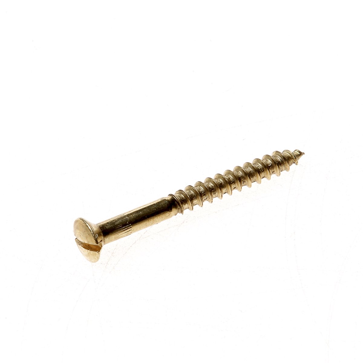 Houtschroef lenskop kop zaagsnede messing 4.0 x 25mm