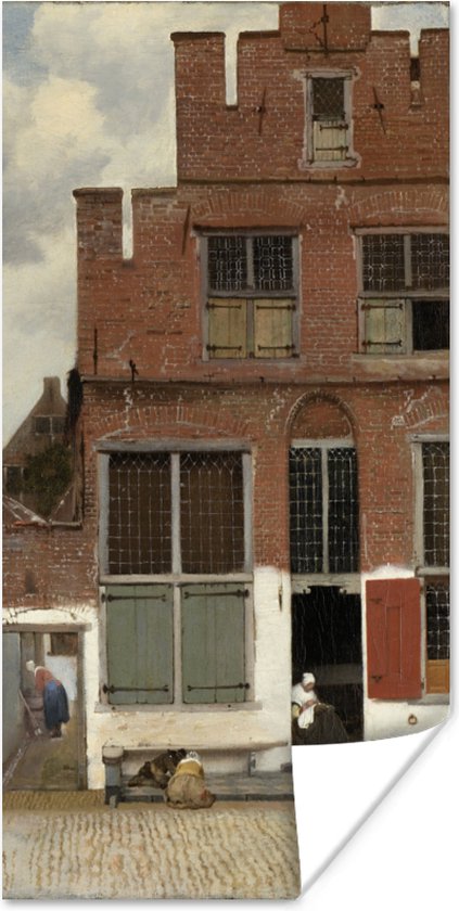 Poster Het straatje - Johannes Vermeer - 20x40 cm