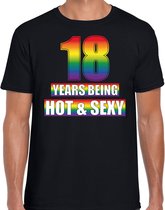 Hot en sexy 18 jaar verjaardag cadeau t-shirt zwart - heren - 18e verjaardag kado shirt Gay/ LHBT kleding / outfit L