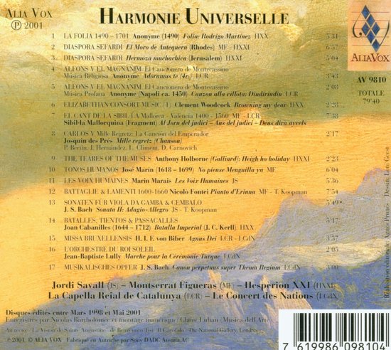 Jordi Savall - Harmonie Universelle (CD) - Jordi Savall