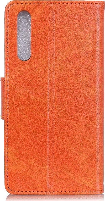 Coque Wiko View 4 Lite - Mobigear - Série Wallet - Bookcase en Similicuir -  Oranje -... | bol.com