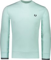 Fred Perry Sweater Blauw  - Maat M - Heren - Herfst/Winter Collectie - Katoen;Polyester