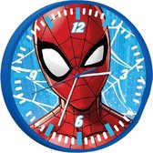 wandklok Spider-Man jongens 25 cm rood/blauw