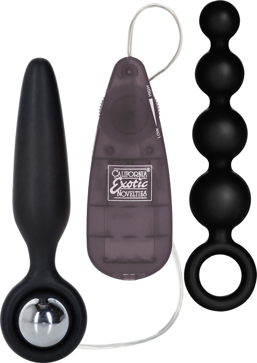 Goedkoopste CalExotics - Booty Call Booty Vibro Kit - Anal Toys Probes Zwart