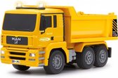 kiepwagen RC Man jongens 2,4 Ghz geel 1:20