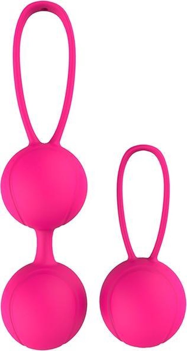 Goedkoopste Duo Set Vagina Ballen met Roterende Binnenballen - Roze