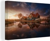 Zaanse schans 30x20 cm - petit - Tirage photo sur toile (Décoration murale salon / chambre)