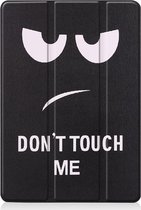 Shop4 - iPad 10.2 (2021) Hoes - Smart Book Case Don't Touch Me Zwart