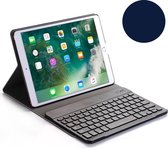Shop4 - iPad 10.2 (2021) Toetsenbord Hoes - Bluetooth Keyboard Cover Donker Blauw